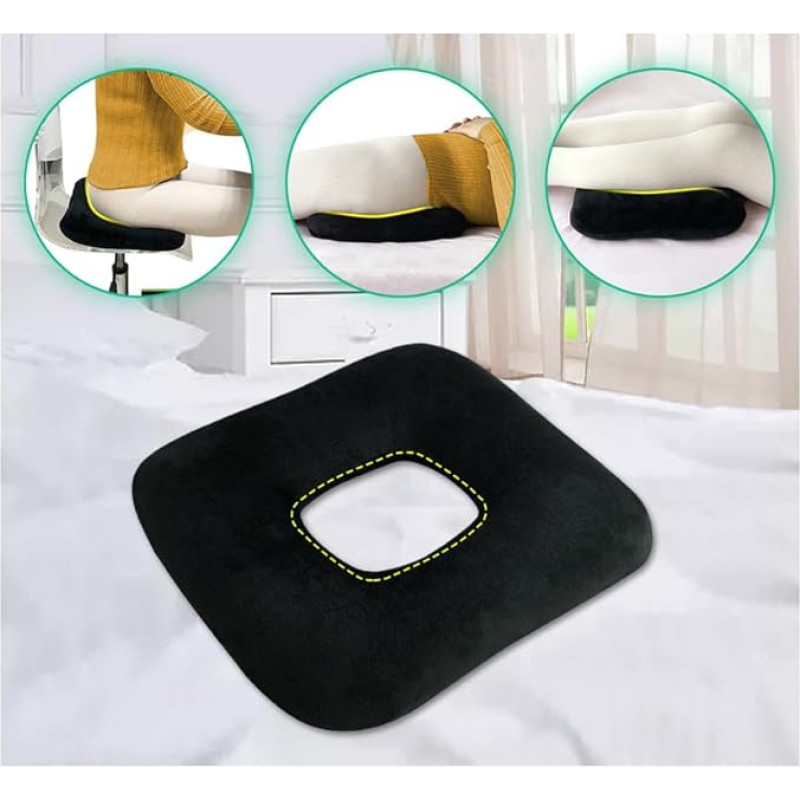Hemorrhoid Cushion, Donut Cushion, Pressure Ulcers, Pillow for Sitting After Surgery, Postpartum Pregnancy, Bed Sore Pillow, Prostate Tailbone Sciatica Pelvis, Tailbone Sciatica Chair Cushion