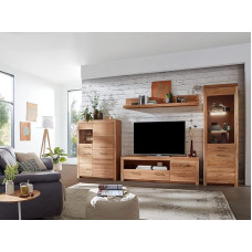möbelando Living Room Set WZ-0169 Made of Wild Oak in Natural Oiled Dimensions (W x H x D) 337.6 x 204.1 x 40 cm