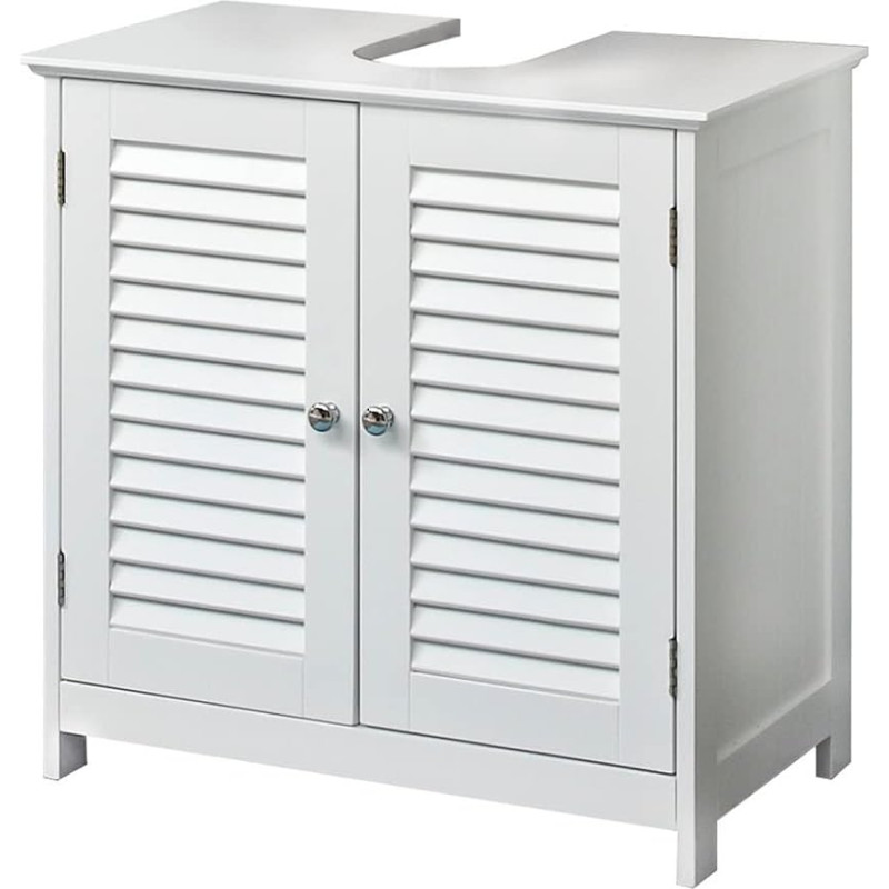 Pelipal Quickset 928 Vanity Unit in White, 60 cm Wide, Sink Cabinet without Sink with 2 Doors