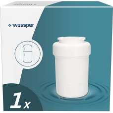 Wessper® Aqua Crystalline Refrigerator Water Filter Compatible with General Electric GE Smartwater: MWF GE MWF MWFA MWFAP MWFDS MWF-INT MWFP GWF GWF01 GWF06 GWFA GWFDS 53-WF-07GE WF07 101057A