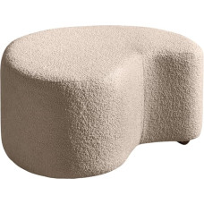 MIUFORM Pouf Stool MIUF Seat Pouf Stool Footstool Upholstered Stool Living Room Bedroom Hallway Dressing Room 68 x 64 x 36 cm Bouclé Fabric (Cream)