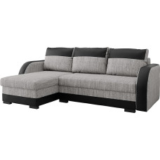 Joseph Elegant Corner Sofa with Bed Box and Sleep Function, Including Cushion Set, Upholstered Sofa, Upholstered Set, Universal Ottoman, Living Landscape (Soft 011 + Lawa 05)