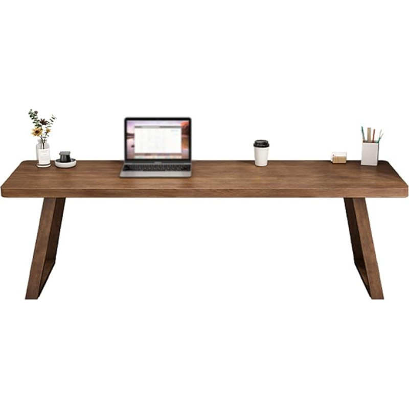 ZDFTGKM Büroschreibtisch aus Massivholz, doppelt lang, für Zuhause, Schreibtisch, Arbeitszimmer, Schlafzimmer, Computer, ohne Stühle, modern fürs Büro. (120 x 50 x 75 cm)