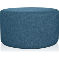 DESHOME Bean Bag Footstool Diameter 80 cm Craft Made in Italy Large Stool for Sofa Living Room Bedroom - Puff Venere Blue
