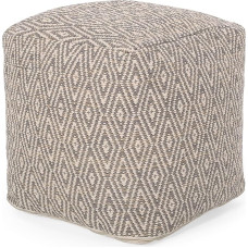 Christopher Knight Home Jenna Seat Cube Brown Beige Yellow