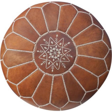 Maison de Marrakech / Beautiful Tan Brown Moroccan Pouf Pouffe Cover, Ottoman