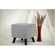 Footstool with Velour Padding - Foot Stool for Armchair, Couch - Upholstered Stool - Velour Stool - Cube Stool 40 cm x 40 cm x 40 cm - Sofa Stool for Living Room