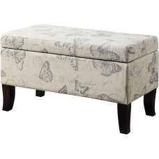Convenience Concepts Designs4Comfort Winslow Storage Ottoman, Butterfly Fabric