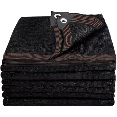 Varjuvõrk - 2 x 3 m varju võrk aasadega Varjuvõrk kasvuhoone jaoks 70%-90% UV-kaitsega must päikesekaitse võrk aiataimede jaoks kanapõllu õuele