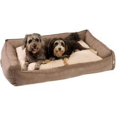 Jamaxx PDB2002 Premium ortopeediline mälu visko vaht pestav pööratav veekindel padi / koerakorv pehme sametist diivanikangas koerapadi PDB2002 (L) 120 x 90 cm Pruun