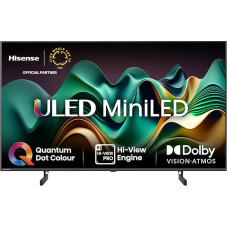 Hisense 50U6NQ 126 cm (50 tolli) teler, 4K Mini LED ULED HDR Smart TV, 60 Hz, HDMI 2.0, Game Mode Plus, Dolby Vision & Atmos, Bluetooth, Alexa sisseehitatud, antratsiit [2024]