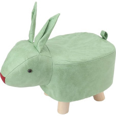 AONYAYBM jalahoob, Laste Ottomani, Cartoon Animal Shaped Stock for Kids, Home, Living Room, Cute Wooden Footstock for Playroom, Courtyard, Shoe Change Stock for (Green)
