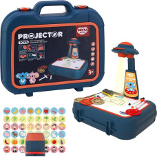 Weskjer joonistusprojektor lastele, interaktiivne laste laud, võlulaua koos kriiditahvli, kriiditahvli, kirjutamisala ja 48 kujundusega, laste projektor, lastele vanuses 3-6 aastat