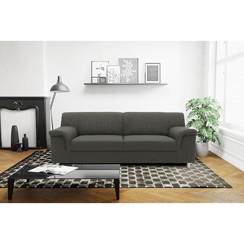 DOMO. collection Jamie 2-kohaline diivan, modernne polsterduskomplekt, 2-kohaline 190 x 80 x 72 cm (B x S x K x K), Mud