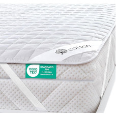 Fam Home Cotton Touch Mattress Protector, Natural and Breathable Mattress Topper, Practical and Durable Mattress Protector, Hygienic All-round Cover, Optimum Anti-dust Mite Cover