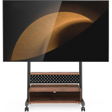 FITUEYES TV Stand Rollable TV Stand with Wheels Floor Stand TV Trolley for 40-85 Inch TVs Height Adjustable High Max 60 kg VESA 600 x 400 mm