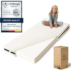 smartwood Children's Mattress 90 x 150 9 cm Mattress for Children - H2 Foam Mattress Oeko-Tex Certified - Reversible - with Washable Anti-Allergic Cover - SmartComfort | Made in EU