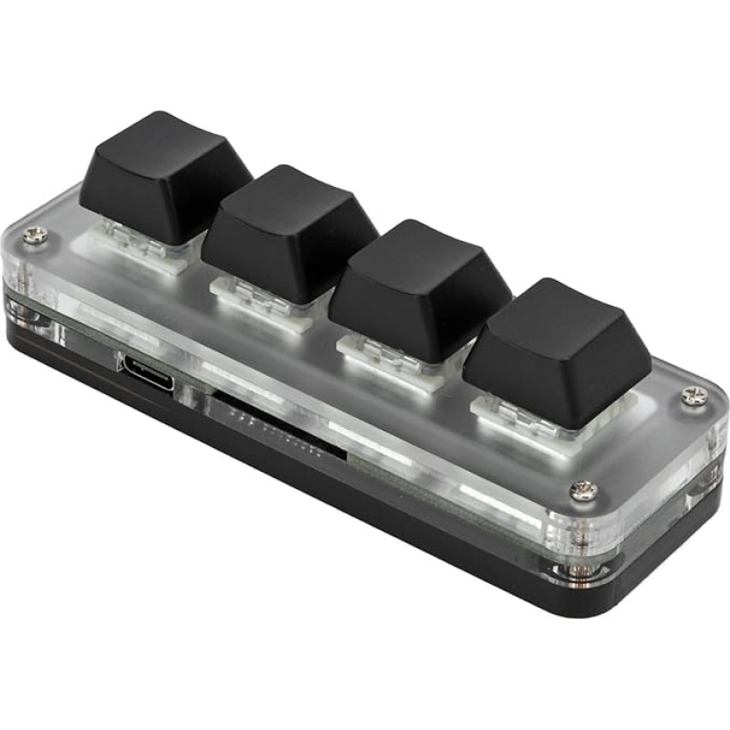 Cuifati -4 Key Programming Macro Pad RGB Keyboard, One-Handed Fully Programmable Keys for Vista, for Macos