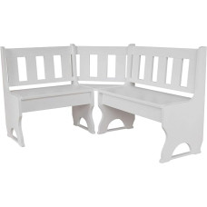 k koma Corner Bench for Kitchen Solid Pine 120 x 160 cm
