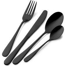 Pintinox Dream Series Stainless Steel Black Cutlery Set with Gift Box (6 People)