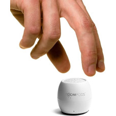 Boompods Zero Talk Mini Bluetooth Speaker with Amazon Alexa - Portable Outdoor Speaker, IPX6 Waterproof, 5 Hours Playtime and Microphone, Small Music Box for Mobile Phone, Shower, Travel - White