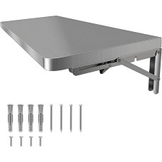 Wandmontierter Klapptisch und Aufbewahrungsregal – platzsparende Lösung für Wäsche und Küche