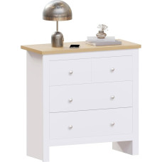 Vida Designs Chest of Drawers & Sideboards, MDF, Chipboard and Melamine Veneer, White, Standard, 3331315.VC