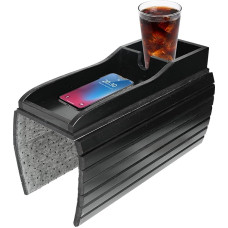IGTOPS Upgrade Sofa Tray, Non-Slip Armrest Tray, Couch Tray Made of Bamboo, Sofa Arm Rest Table, Couch Drink Holder with Non-Slip Cork Pad, Organiser & Couch Shelf (Iron Containing)