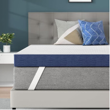 BedStory Topper 90 x 200 cm, 10 cm Height Mattress Topper Made of Gel Memory Foam, H3 and H4 Breathable Topper with Removable Cover for Mattress Box Spring Bed Sofa Bed, Oeko-Tex Certified