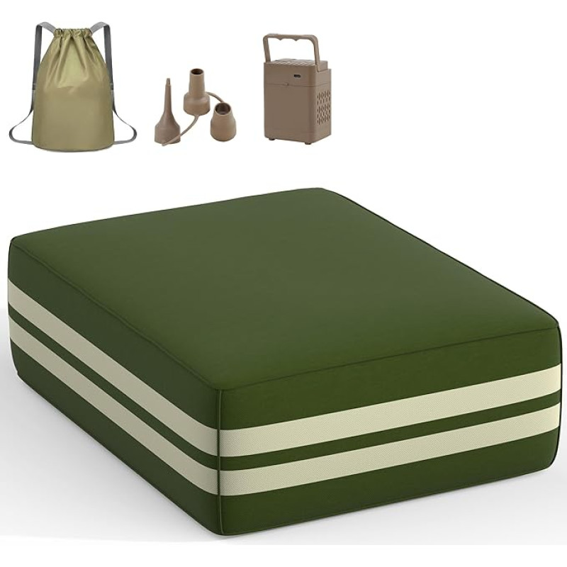 CACSPS Inflatable Sofa for Camping, Outdoor Travel, Home, Backyard, Patio (Small Single)