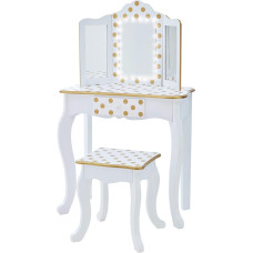 Fantasy Fields Gisele TD-11670ML Children's Dressing Table / Washbasin with Lights White / Gold