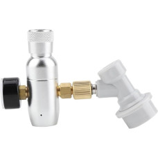 Beer Barrel Charger, CO2 16 g Regulator Charger Kit, Gas Ball Closure, Quick Disconnector, Beer Barrel Charger, CO2 Dispenser, Beer Barrel Regulator Accessories for Home Brewery (0-60 PSI)