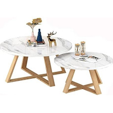 Couchtisch 2er Set, Moderne Wohnzimmer Nisttische, Vielseitige Beistelltische für Wohnzimmer und Büro, Stilvolles und funktionales Design