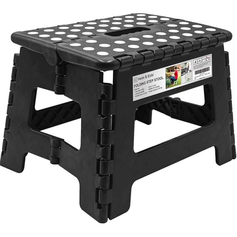 Foldable Stool, up to 150 kg, 30 x 22 x 23 cm, Portable, Non-slip, Space-saving Stool