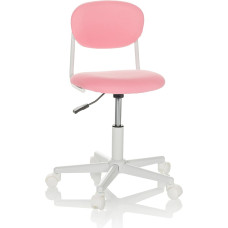 hjh OFFICE Kiddy Base I 719239 Children's Swivel Chair Fabric Height Adjustable Pink