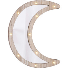 Helio Ferretti Wooden Moon Mirror Light