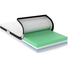 Amazon Basics 2 in 1 Mattress with Hybrid Foam Core Medium Firm (H3) and Firm (H4) 80 x 200 x 18 cm White