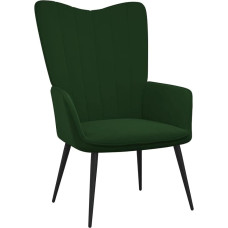 vidaXL Relaxing Chair, TV Chair, Upholstered Chair, Living Room Chair, Relaxing Chair, Armchair, Dining Chair, Living Room, Dark Green, Velvet