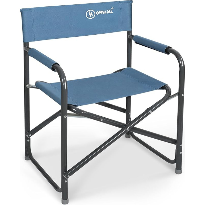 Homecall steel folding camping chair with backrest - (blue)
