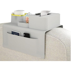 Elegauit Sofa Armlehnen Tablett, Getränkehalter-Ablage aus Silikon für die Couch, Couch-Armlehnenablage für Handy, Snacks und Fernbedienung