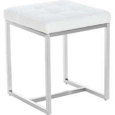 CLP Single Stool BARCI with stainless Steel base, 40 x 40 cm, choose from up to 12 colours white