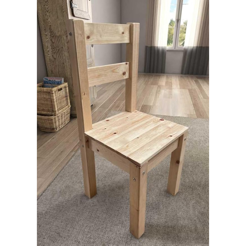 STRICTLY BEDS&BUNKS Atlas Solid Pine Dining Chair Dining Room Kitchen Wooden Dining Chair