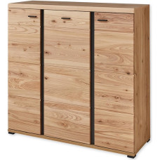 Sonos Highboard in Solid Old Ash, Old Artisan Oak Look, FSC-Certified, Modern Living Room Cabinet with Lots of Storage Space, 124 x 120 x 42 cm (W x H x D)