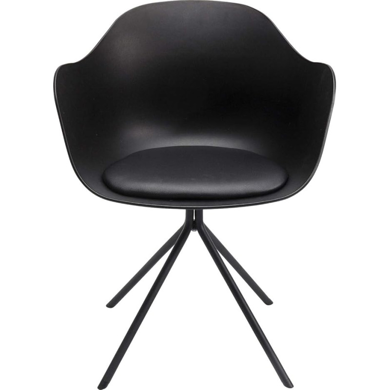Kare Bel Air Designer Armchair for Office, Dining Chair, Back and Armrest, Seat Padding, 47 cm Seat Height