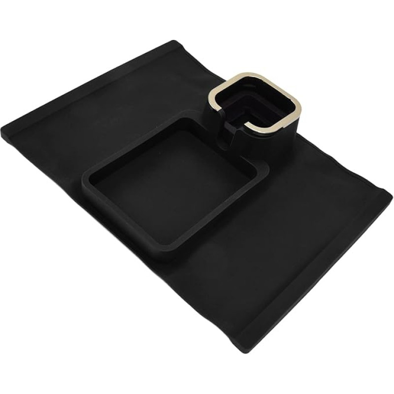 Uxsiya Couch Drink Holder, Sturdy Sofa Arm Rest, Durable Silicone Body, Practical for Balconies (Improved Black)