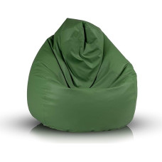 Ecopuf Fuzzy - Soft Faux Leather Bean Bag - Indoor Bean Bag - Tear Resistant - Stain Resistant - Polystyrene Filling - Double Zip Armchair