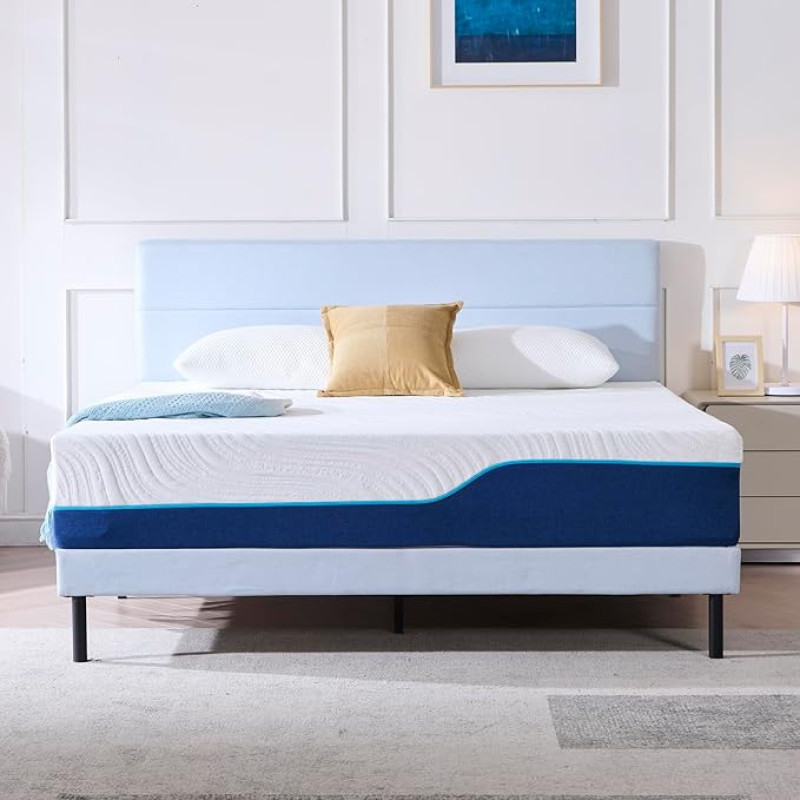 Hiimgo Mattress 90 x 190 cm Orthopaedic Antibacterial and Perfect Support 7 Zones Height 20 cm High Density Sponge Reversible Memory Foam Mattress (90 x 190 x 20 cm)