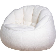 daazoo Elephant Living Bouclé Armchair in Cream Colour, Fluffy Premium Bean Bag with Backrest, High-Quality Workmanship with Luxurious Bouclé Fabric, Yes, It Is As Comfortable As It Looks!