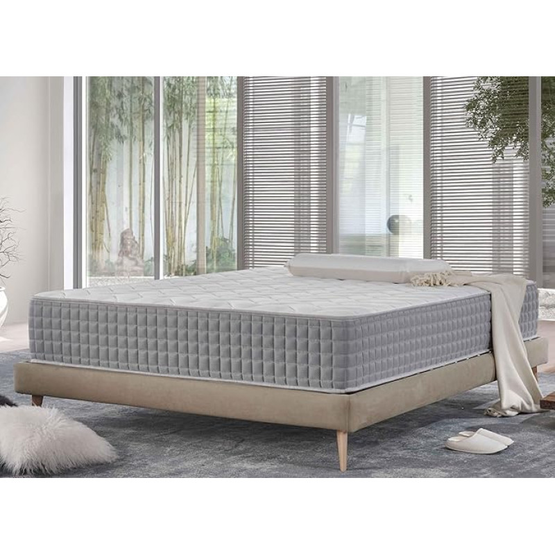 Mentor - Memory MED H4 Mattress French 140 x 200 Orthopaedic MED H30 Maxi Gel Medical Removable - 11 Zones