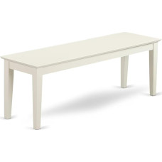 East West Furniture CAB-LWH-W Capri Bench Linen White